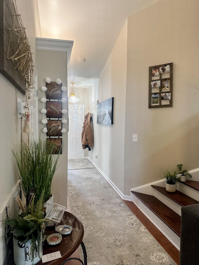 hallway with baseboards