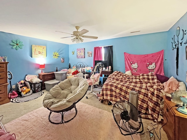 325 Davis Mill Rd, Elkton, KY 42220 - bedroom with carpet floors and ceiling fan