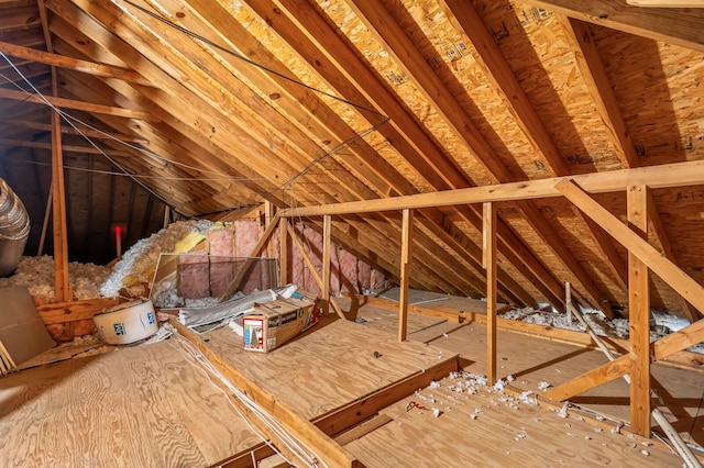 view of attic