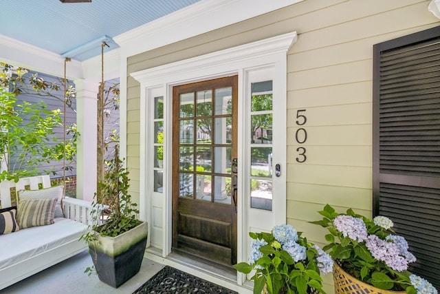 503 Ardmore Pl, Franklin, TN 37064 - doorway to property featuring covered porch