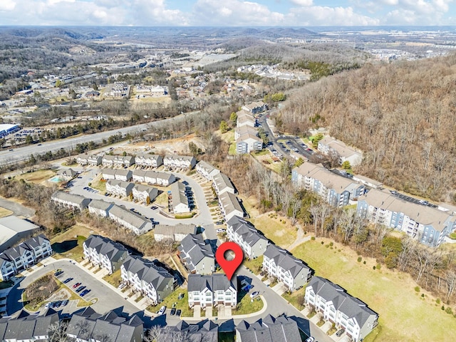 drone / aerial view featuring a residential view