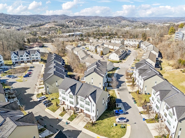 drone / aerial view with a residential view