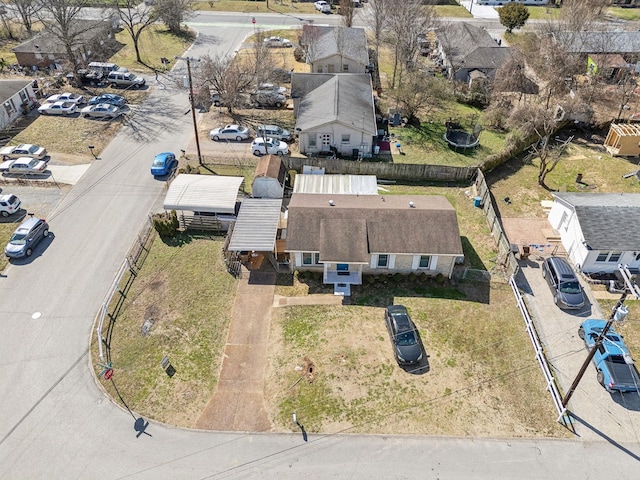 drone / aerial view with a residential view