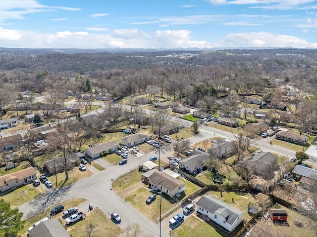 bird's eye view featuring a residential view