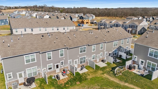 bird's eye view with a residential view