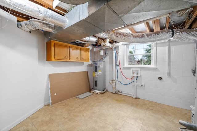 interior space with water heater