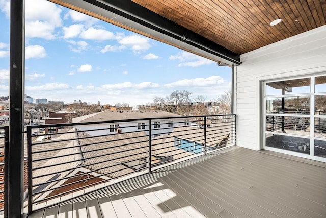 balcony featuring a view of city