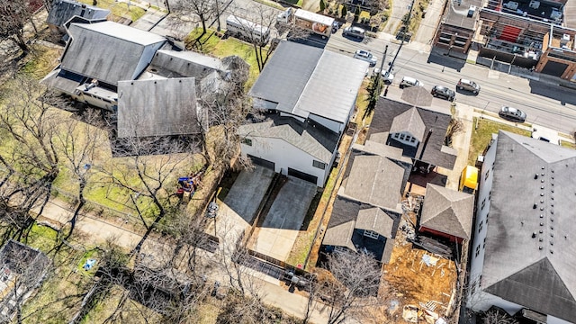 bird's eye view with a residential view