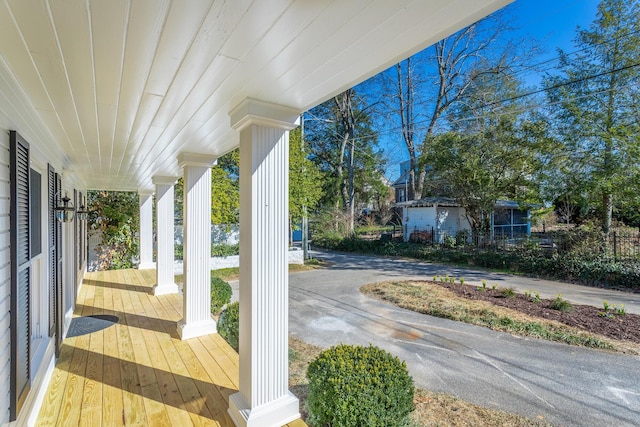 view of patio with a porch