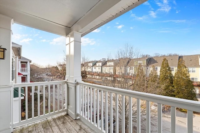 balcony with a residential view