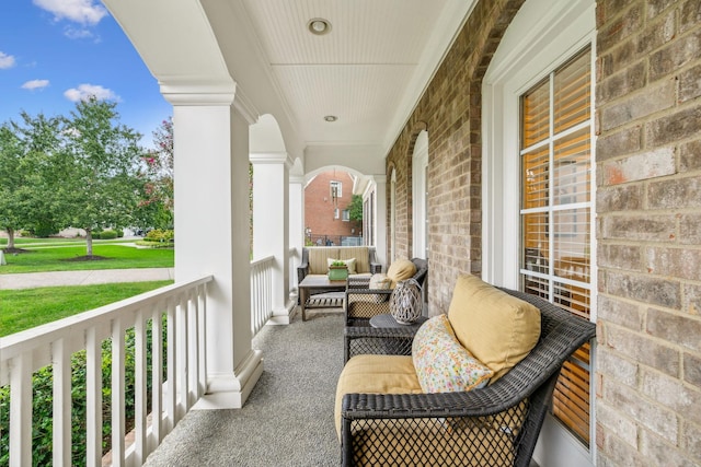 balcony with a porch