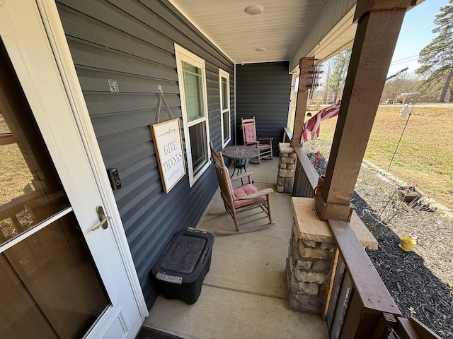 view of patio / terrace featuring a porch