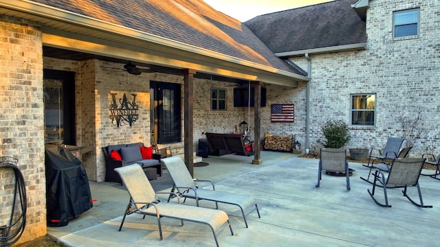 view of patio / terrace featuring grilling area