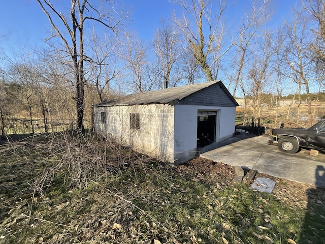 view of shed