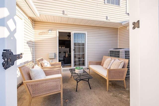 view of patio / terrace with an outdoor hangout area