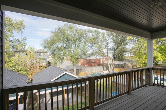 deck with fence