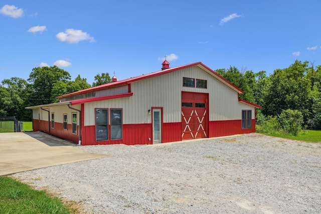 view of horse barn