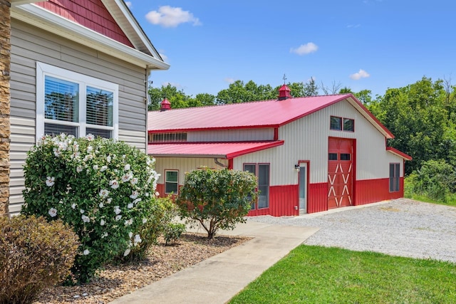 view of front of home with metal roof