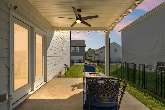 4108 Crimson Hop Dr, Antioch, TN 37013 - view of patio / terrace with a fenced backyard and ceiling fan