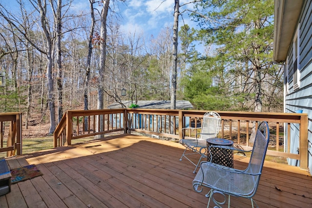 view of wooden deck