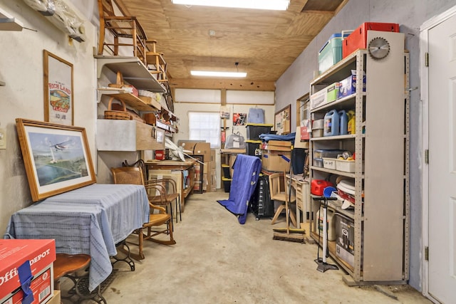 view of storage room