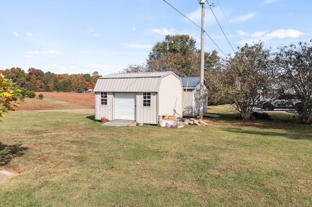 view of shed