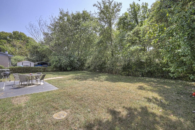 view of yard featuring a patio