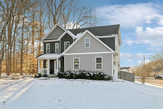 view of front of home featuring covered porch