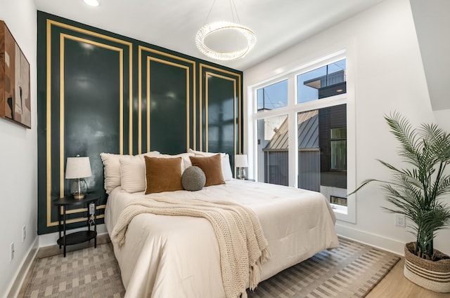 bedroom with baseboards