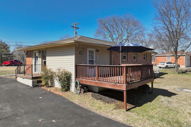 exterior space with a deck