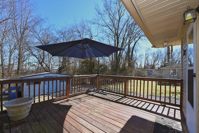 view of wooden deck