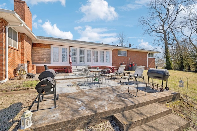 view of patio featuring grilling area