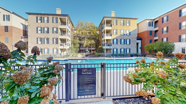 pool with fence