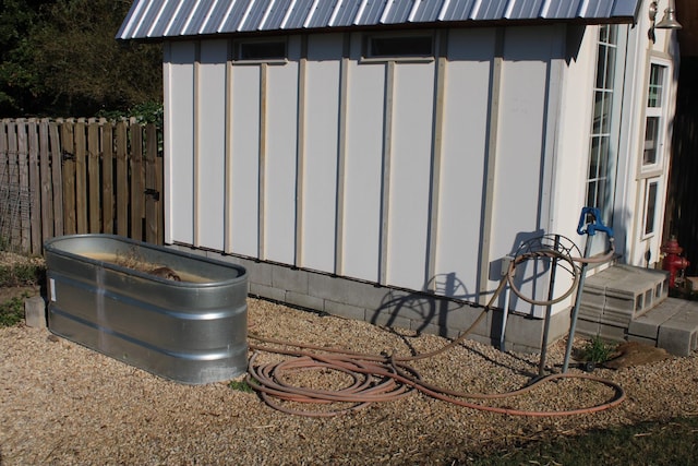 details with fence and board and batten siding