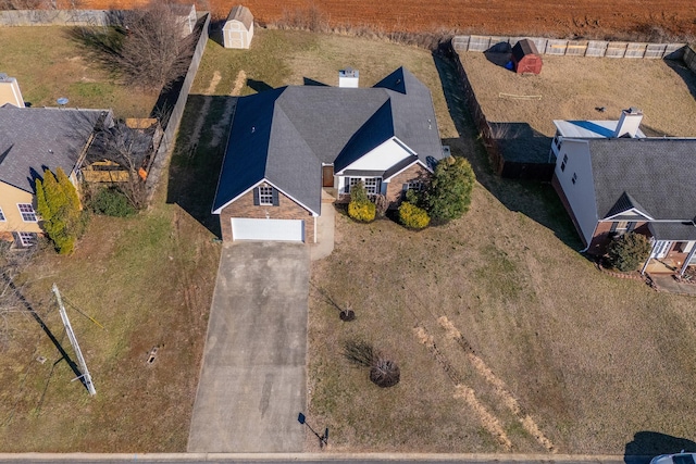 birds eye view of property