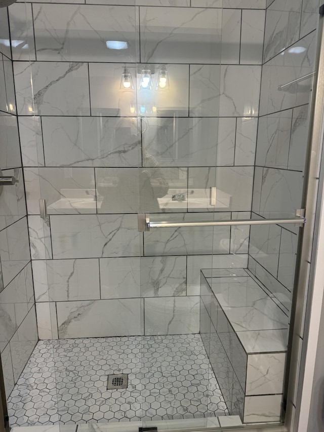 full bath with a stall shower