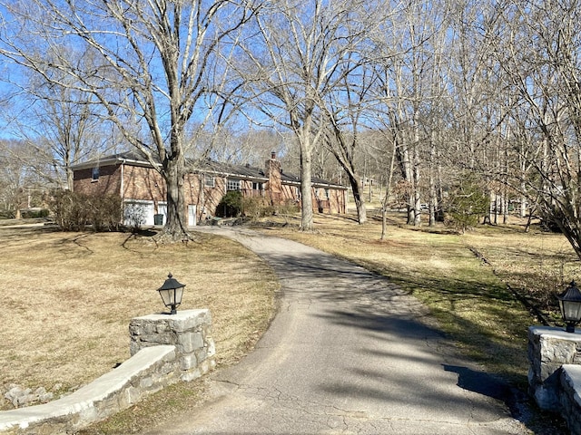 view of street with aphalt driveway