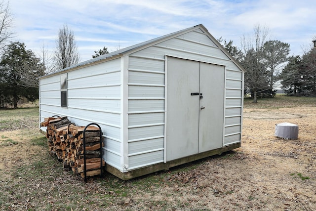 view of shed