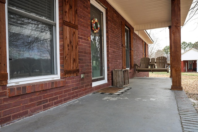 view of patio with a porch