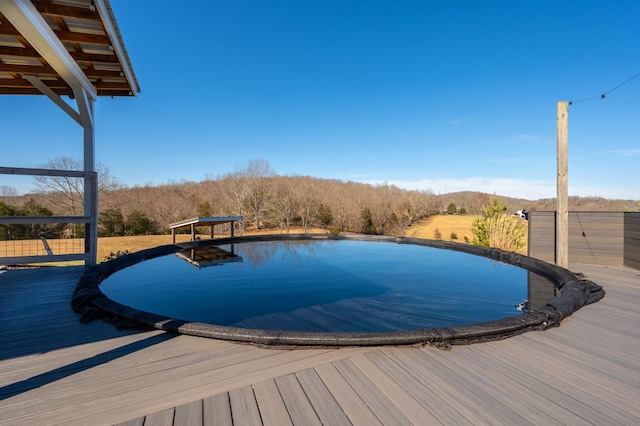 view of pool with a deck