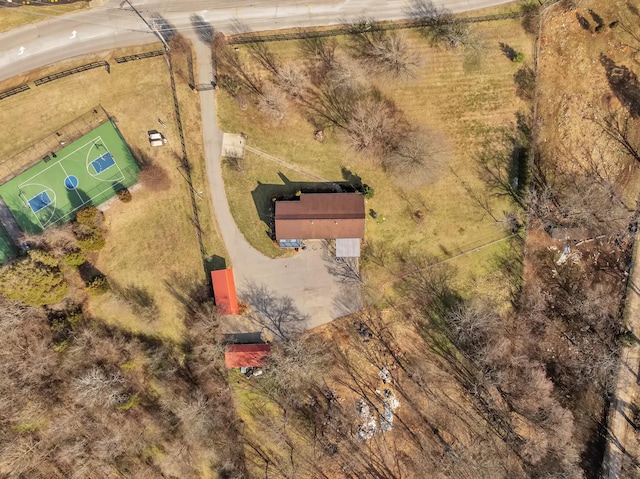 bird's eye view featuring a rural view