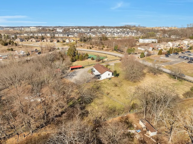 bird's eye view with a residential view