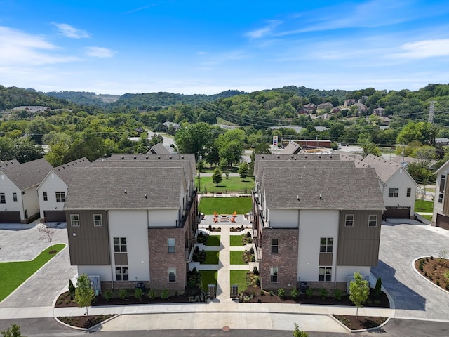 bird's eye view with a residential view