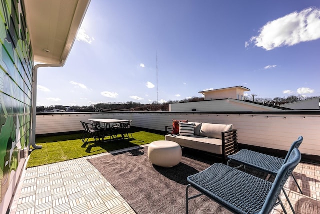 view of patio with outdoor lounge area