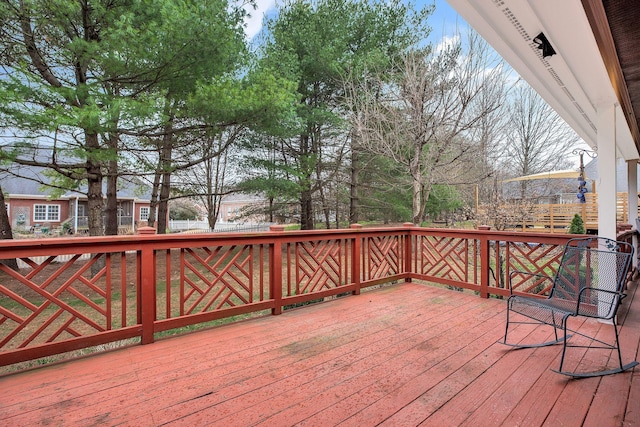 view of wooden deck