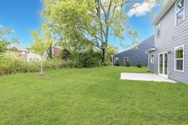 view of yard featuring a patio area