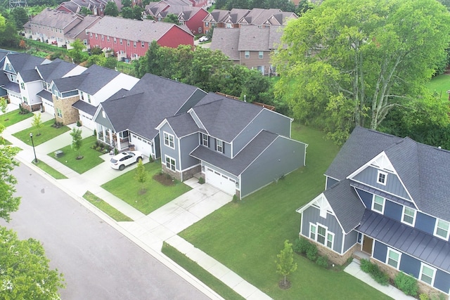 drone / aerial view featuring a residential view