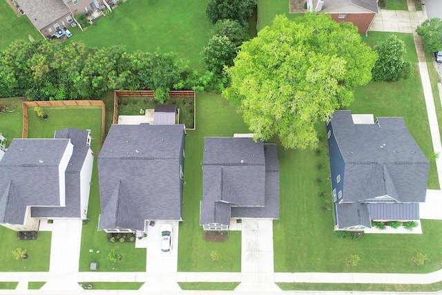 aerial view featuring a residential view