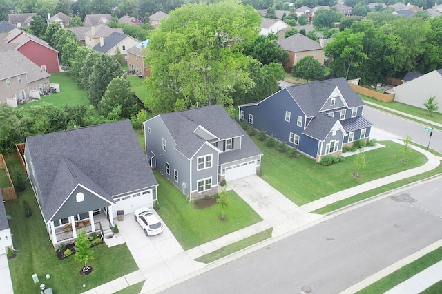 bird's eye view with a residential view