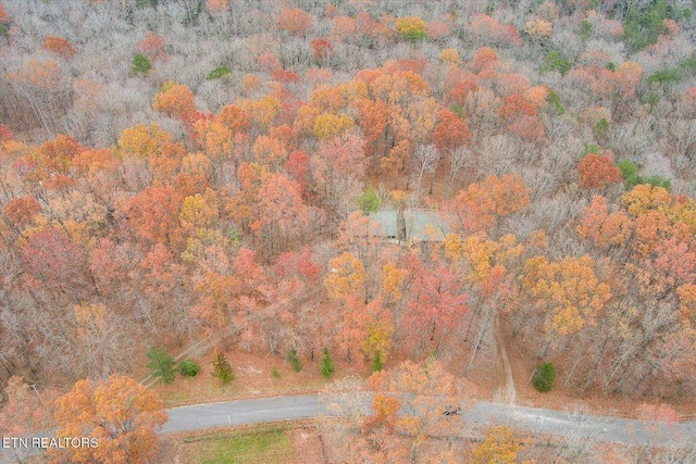 aerial view featuring a view of trees